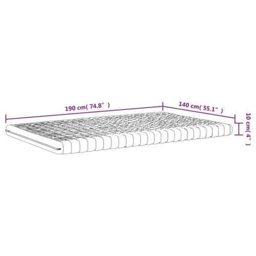 Madrac od pjene bijeli 140 x 190 cm 7 zona tvrdoća 20 ILD - 140 x 190 cm 1 Cijena