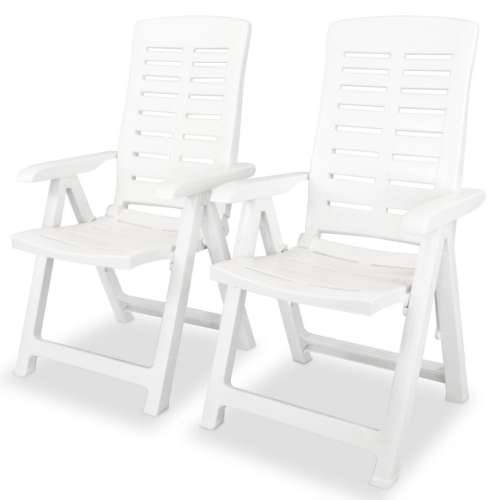 Vrtne stolice 2 kom plastične bijele Cijena
