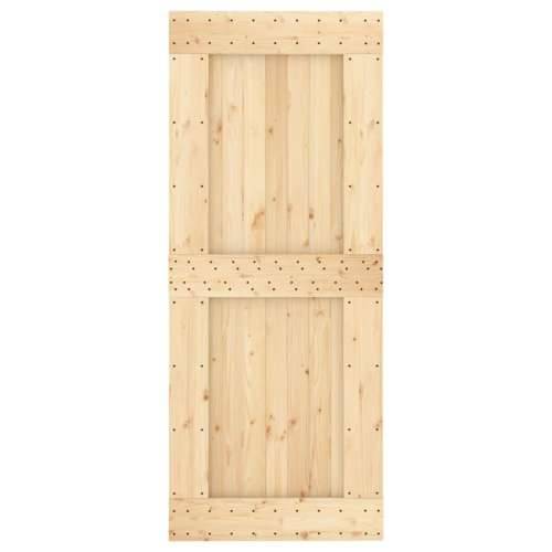 Klizna vrata s priborom za montažu 85 x 210 cm masivna borovina Cijena