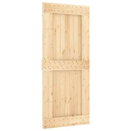 Klizna vrata s priborom za montažu 90 x 210 cm masivna borovina Cijena
