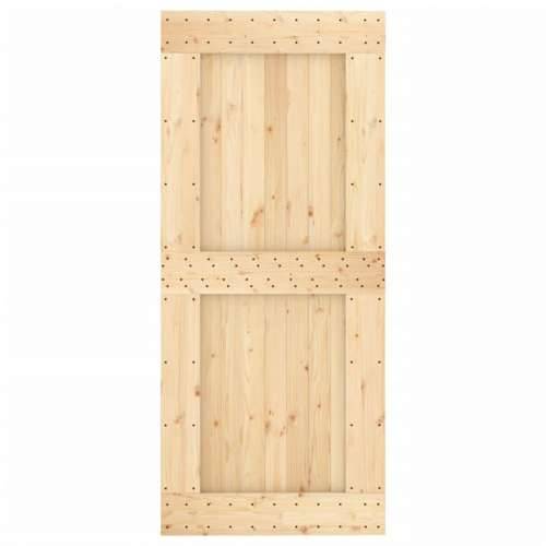 Klizna vrata s priborom za montažu 90 x 210 cm masivna borovina Cijena