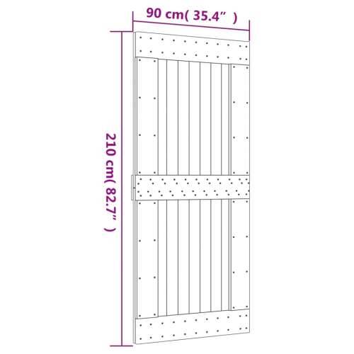 Klizna vrata s priborom za montažu 90 x 210 cm masivna borovina Cijena
