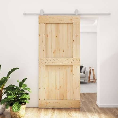Klizna vrata s priborom za montažu 95 x 210 cm masivna borovina Cijena