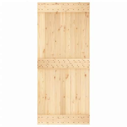 Klizna vrata s priborom za montažu 90 x 210 cm masivna borovina Cijena