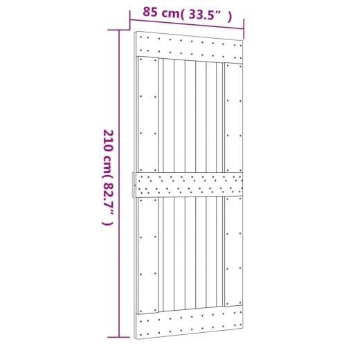 Klizna vrata s priborom za montažu 85 x 210 cm masivna borovina Cijena
