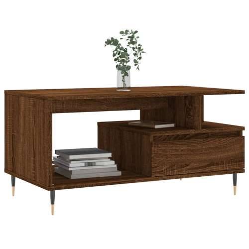 Stolić za kavu smeđi hrast 90x49x45 cm konstruirano drvo Smeđi hrast 1 Cijena