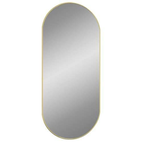 Zidno ogledalo zlatno 100 x 45 cm ovalno Cijena