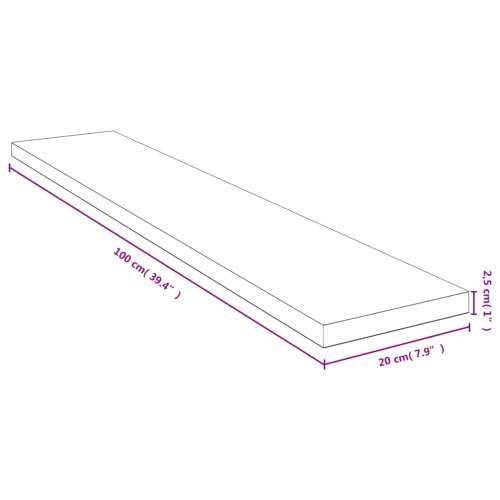 Zidna polica 100 x 20 x 2,5 cm od bambusa - 100 x 20 x 2.5 cm 1 Cijena