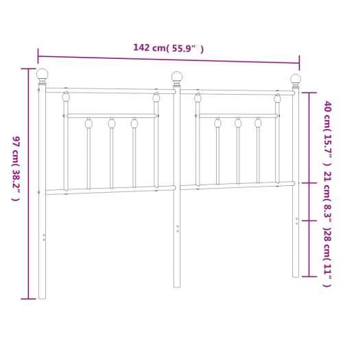 Metalno uzglavlje crno 135 cm Crna 135 cm 1 Cijena