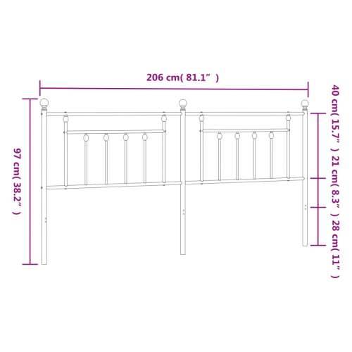 Metalno uzglavlje bijelo 200 cm - Bijela 200 cm 1 Cijena