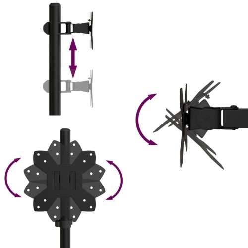 Nosač za monitor crni čelični VESA 75/100 mm Cijena