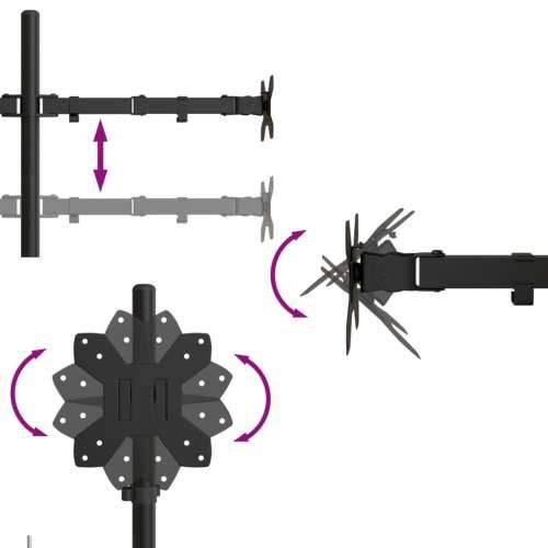 Nosač za monitor crni čelični VESA 75/100 mm Cijena
