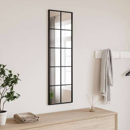 Zidno ogledalo crno 30 x 100 cm pravokutno željezno Cijena