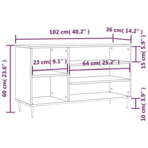 Ormarić za cipele sjajni bijeli 102x36x60 cm konstruirano drvo - Visoko sjajno bijela 1 Cijena