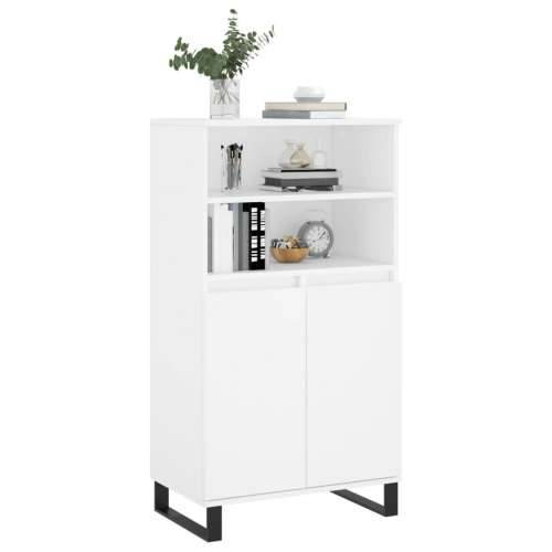 Visoka komoda bijela 60x36x110 cm od konstruiranog drva Bijela 1 Cijena