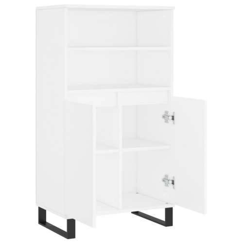Visoka komoda bijela 60x36x110 cm od konstruiranog drva Bijela 1 Cijena