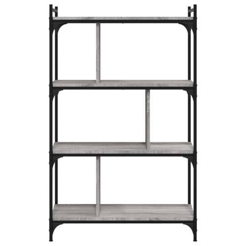 Regal za knjige 4 razine siva boja hrasta 76x32x123 cm drveni - Sivi hrast sonoma 1 123 cm Cijena