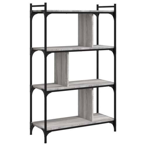 Regal za knjige 4 razine siva boja hrasta 76x32x123 cm drveni - Sivi hrast sonoma 1 123 cm Cijena