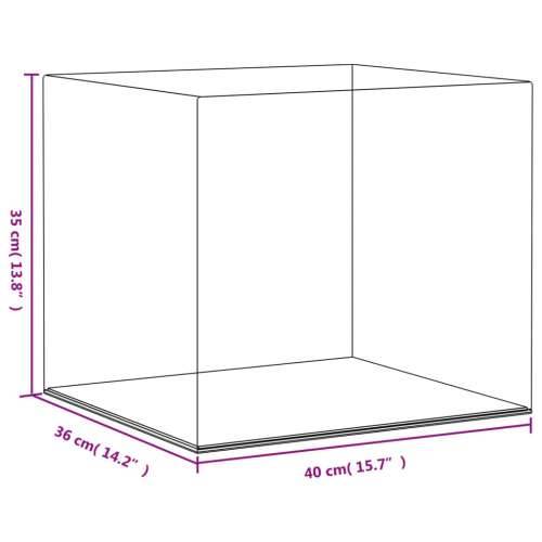 Kutija za izlaganje prozirna 40 x 36 x 35 cm akrilna - 40 x 36 x 35 cm Cijena