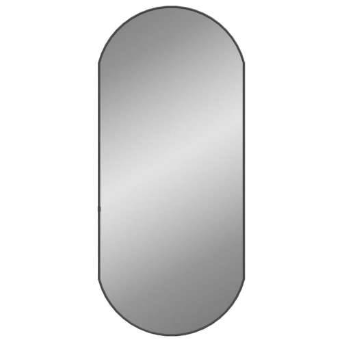 Zidno ogledalo crno 90 x 40 cm ovalno Cijena