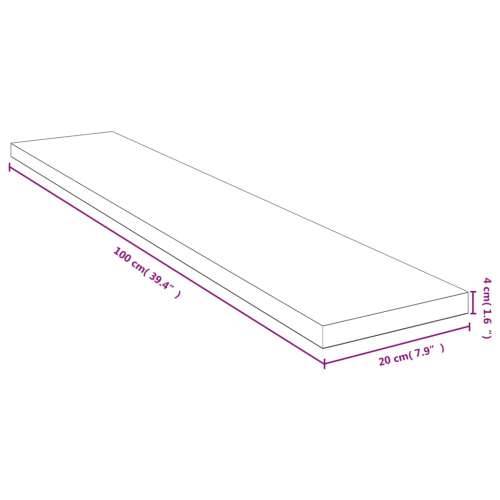 Zidna polica 100 x 20 x 4 cm od bambusa - 100 x 20 x 4 cm 1 Cijena