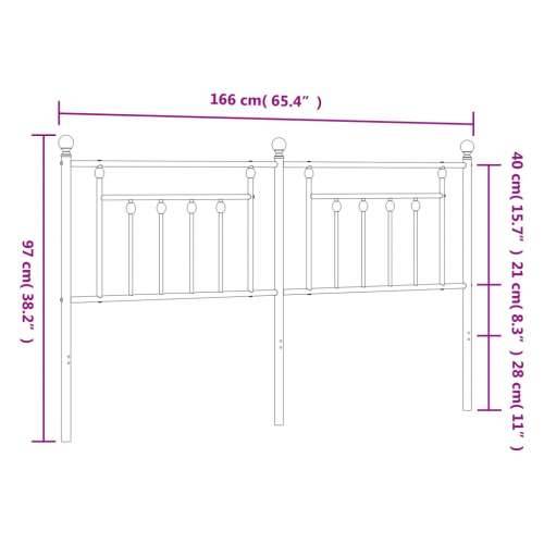 Metalno uzglavlje crno 160 cm - Crna 160 cm 1 Cijena