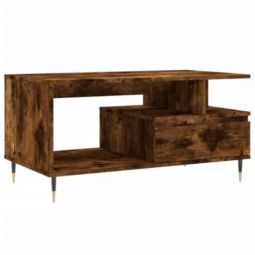Stolić za kavu boja hrasta 90x49x45 cm konstruirano drvo - Dimljeni hrast 1 Cijena