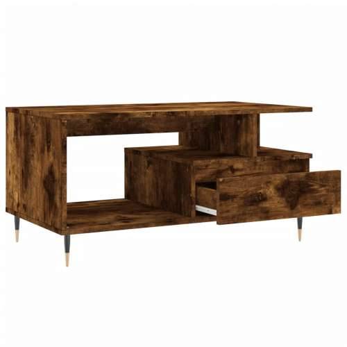Stolić za kavu boja hrasta 90x49x45 cm konstruirano drvo - Dimljeni hrast 1 Cijena