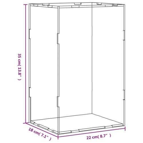 Kutija za izlaganje prozirna 22 x 18 x 35 cm akrilna Cijena