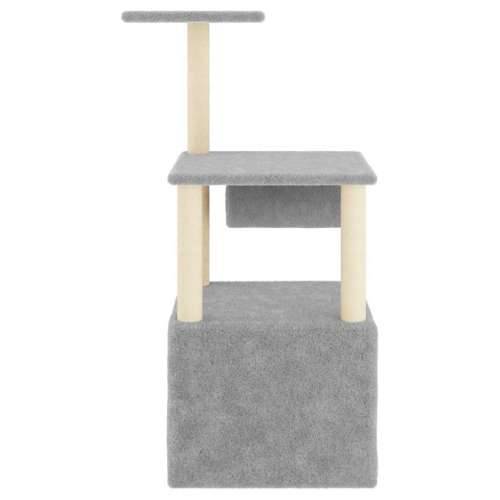 Penjalica za mačke - Kuća za mačke - Grebalica sa stupovima za grebanje svjetlosiva 109,5cm - Svjetlosiva Cijena