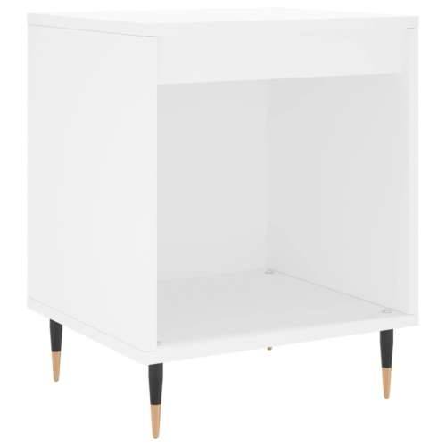 Noćni ormarić bijeli 40 x 35 x 50 cm od konstruiranog drva - Bijela 1 Cijena