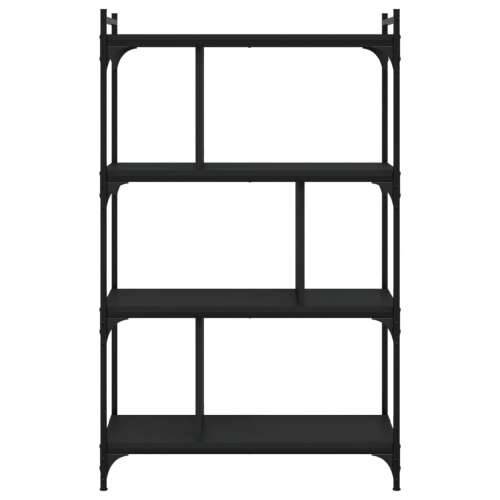 Regal za knjige s 4 razine crni 76x32x123 cm konstruirano drvo - Crna 1 123 cm Cijena