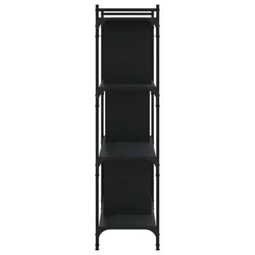 Regal za knjige s 4 razine crni 76x32x123 cm konstruirano drvo - Crna 1 123 cm Cijena