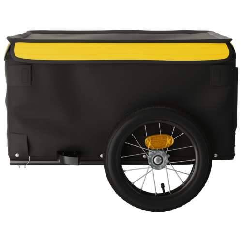 Prikolica za bicikl crno-žuta 30 kg željezna Cijena