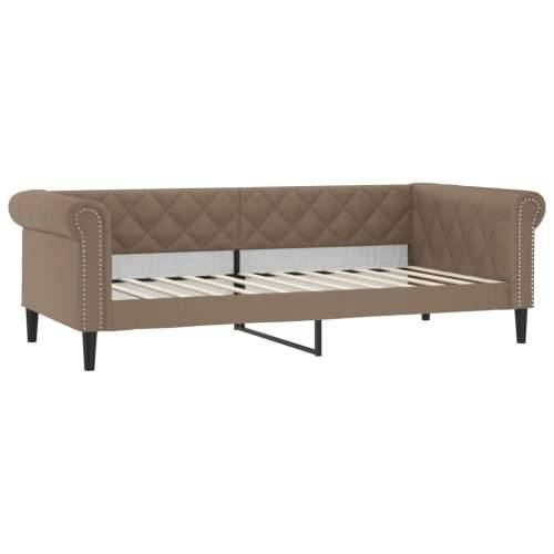 Dnevni krevet na razvlačenje cappuccino 90x200 cm umjetna koža - Boja cappuccina 90 x 200 cm s krevetom na izvlačenje, ladicom i Cijena