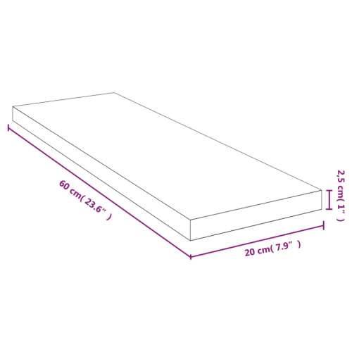 Zidna polica 60 x 20 x 2,5 cm od bambusa - 60 x 20 x 2.5 cm 1 Cijena