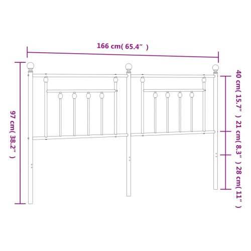 Metalno uzglavlje bijelo 160 cm Bijela 160 cm 1 Cijena