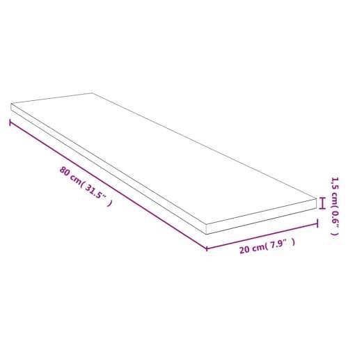 Zidna polica 80 x 20 x 1,5 cm od bambusa - 80 x 20 x 1.5 cm 1 Cijena