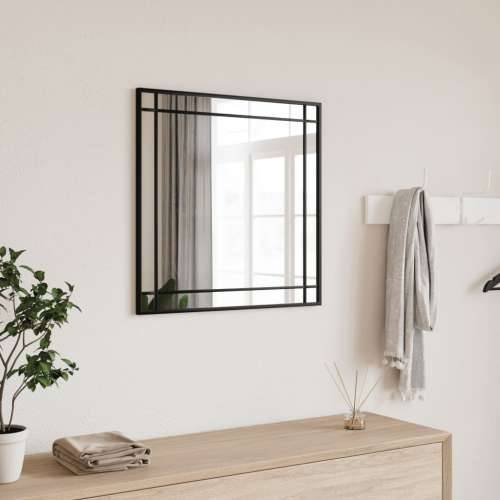 Zidno ogledalo crno 60 x 60 cm četvrtasto željezno Cijena