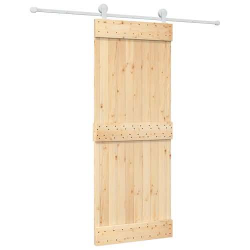 Klizna vrata s priborom za montažu 80 x 210 cm masivna borovina Cijena