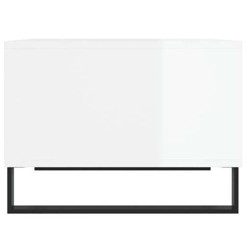 Stolić za kavu sjajni bijeli 60x50x36,5 cm konstruirano drvo - Visoko sjajno bijela 1 Cijena