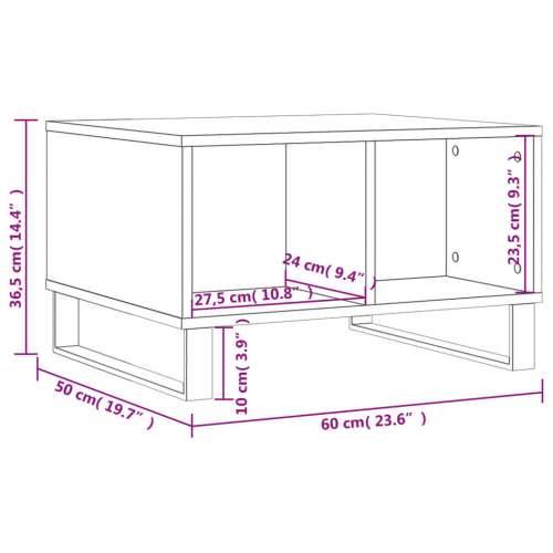 Stolić za kavu boja betona 60x50x36,5 cm konstruirano drvo - Beton siva 1 Cijena