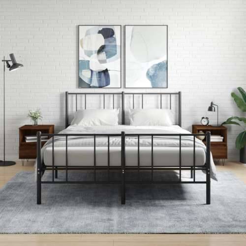 Noćni ormarići 2 kom boja hrasta 40x35x50 cm konstruirano drvo - Smeđi hrast 2 Cijena