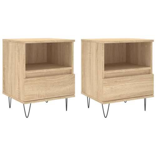 Noćni ormarići 2 kom boja hrasta 40x35x50 cm konstruirano drvo - sonoma hrast 2 Cijena