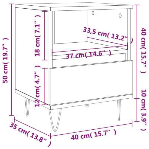 Noćni ormarići 2 kom boja hrasta 40x35x50 cm konstruirano drvo - sonoma hrast 2 Cijena