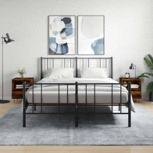 Noćni ormarići 2 kom boja hrasta 40x35x50 cm konstruirano drvo - Dimljeni hrast 2 Cijena