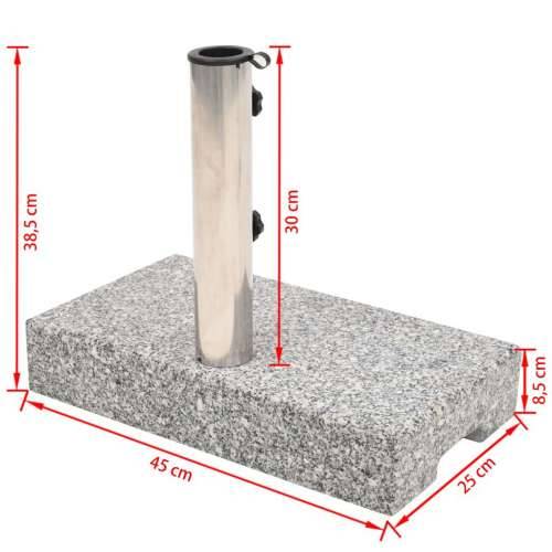 Stalak za Suncobran Granit Pravokutni 25 kg - Siva 1 bez kotača Cijena