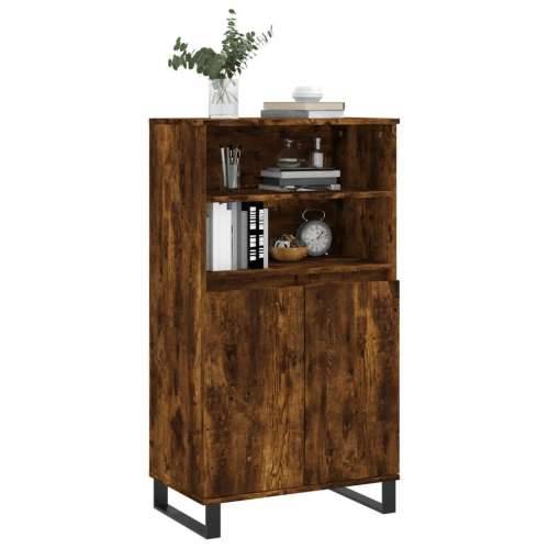 Visoka komoda dimljenog hrasta 60x36x110 cm konstruiranog drva - Dimljeni hrast 1 Cijena