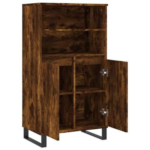 Visoka komoda dimljenog hrasta 60x36x110 cm konstruiranog drva - Dimljeni hrast 1 Cijena