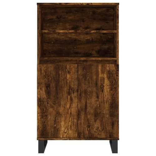Visoka komoda dimljenog hrasta 60x36x110 cm konstruiranog drva - Dimljeni hrast 1 Cijena
